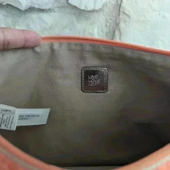 Loft Ann Taylor Orange & Tan Wristlet - Picture 5 of 5